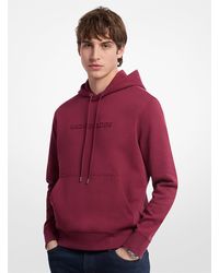 Michael Kors - Mk Pull À Capuche En Mélange De Coton Avec Logo En Relief - Lyst