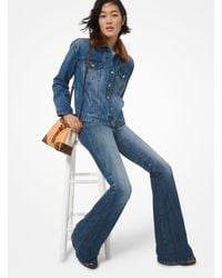 michael kors white denim jacket