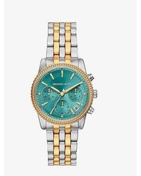Michael Kors - Bryant Pavé Two-Tone Watch - Lyst
