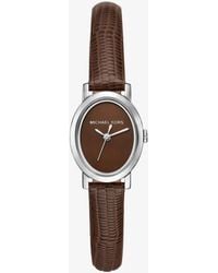 Michael Kors - Mk Petite Maude-Tone And Lizard Embossed Leather Watch - Lyst