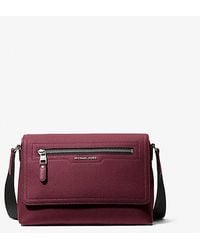 Michael Kors - Hudson Small Pebbled Leather Messenger Bag - Lyst