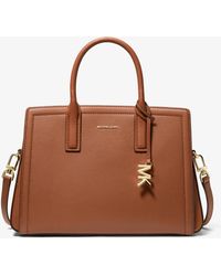 MICHAEL Michael Kors - Laila Medium Leather Satchel - Lyst