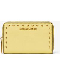 Michael Kors - Small Studded Leather Wallet - Lyst