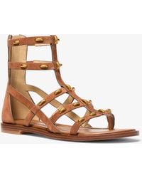 MICHAEL Michael Kors - Mk Noa Studded Suede Gladiator Sandal - Lyst