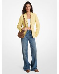MICHAEL Michael Kors - Mkblazer De Lino Y Algodón Con Bolsillos De Plastrón - Lyst