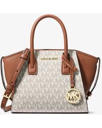 Michael Kors Outlet - Mkbolso Satchel Avril Extrapequeño Con Logotipo - Lyst