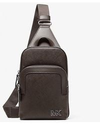 Michael Kors - Edison Scratch-Resistant Crossgrain Leather Sling Pack - Lyst