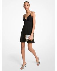 MICHAEL Michael Kors - Mk Pleated Slip Dress - Lyst
