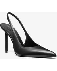 Michael Kors - Mk Reece Leather Slingback Pump - Lyst