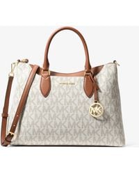 Michael Kors Outlet - Mk Austen Medium Signature Logo Satchel - Lyst