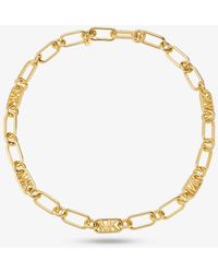 Michael Kors - Precious Metal-plated Brass Chain Link Necklace - Lyst