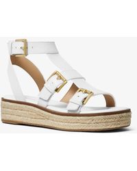 Michael Kors Sandalo Cunningham In Pelle - Bianco