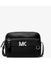 Michael Kors - Mk Hudson Pebbled Leather Utility Crossbody Bag - Lyst