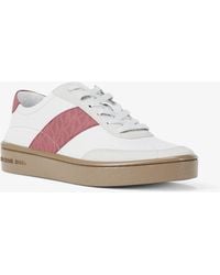 MICHAEL Michael Kors - Mk Kaycee Signature Logo Stripe Trainers - Lyst