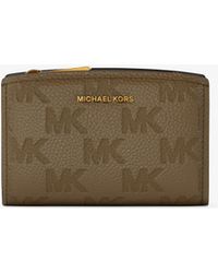 MICHAEL Michael Kors - Mk Bryant Medium Logo Embossed Leather Wallet - Lyst