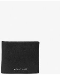 Michael Kors - Hudson Pebbled Leather Billfold Wallet - Lyst