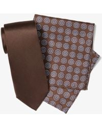 Michael Kors - Mk Silk Tie And Printed Pocket Square Gift Set - Lyst