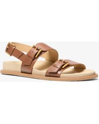 MICHAEL Michael Kors - Mk Nia Leather Sandal - Lyst