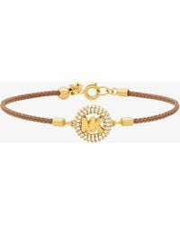 Michael Kors - Pavé-Tone Logo Corded Bracelet - Lyst