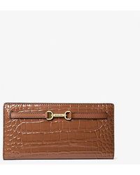 Michael Kors - Carson Large Crocodile Embossed Wallet - Lyst