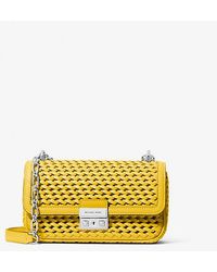 Michael Kors - Tribeca Small Hand-woven Leather Shoulder Bag - Lyst