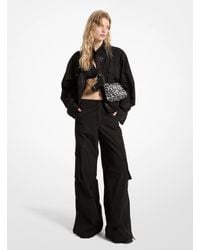 MICHAEL Michael Kors - Woven Wide-leg Cargo Pants - Lyst