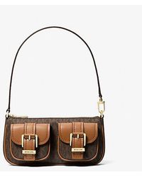 Michael Kors - Zoe Small Signature Logo Pochette - Lyst
