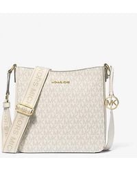 Michael Kors - Jet Set Travel Small Signature Logo Crossbody Messenger Bag Vanilla - Lyst