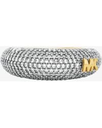 Michael Kors - Pavé Two-Tone Dome Ring - Lyst