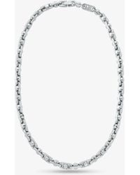 Michael Kors - Astor Link Medium Pavé Precious Metal-Plated Brass Necklace - Lyst