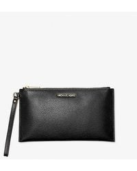 Michael Kors - Jet Set Travel Large Pebbled Leather Pouch - Lyst