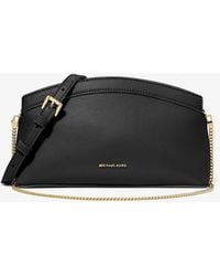 MICHAEL Michael Kors - Mk Athena Small Leather Convertible Clutch - Lyst