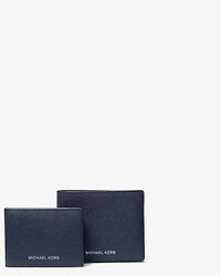 Michael Kors - Varick Saffiano Leather Billfold Wallet With Passcase - Lyst