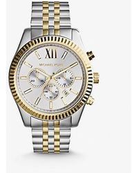 Michael Kors - Lexington Chronograph Two-tone Stainless Steel Watch - Lyst