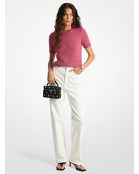 MICHAEL Michael Kors - Mk Nylon And Alpaca Blend Short-Sleeve Jumper - Lyst