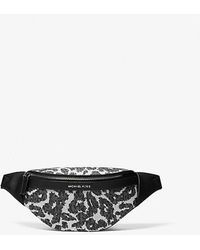 Michael Kors - Hudson Leopard Logo Sling Pack - Lyst