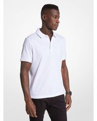 Michael Kors - Polo Greenwich de punto liso de algodón con estampado de logotipos - Lyst