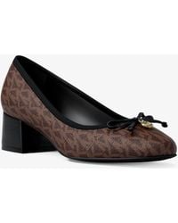 MICHAEL Michael Kors - Mk Piper Flex Signature Logo Block Heel Pump - Lyst