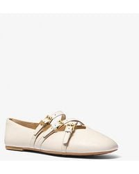 Michael Kors - Indy Flex Leather Ballet Flat - Lyst