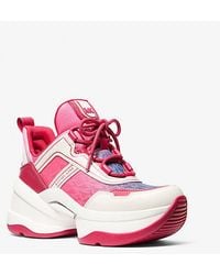 Michael Kors - Olympia Ombré Signature Logo Trainer - Lyst