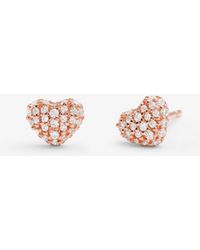 Michael Kors Precious Metal-plated Sterling Silver Pave Studs in 
