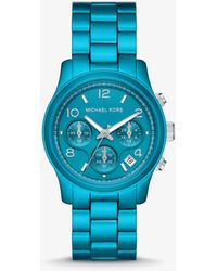 Michael Kors - Limited-edition Runway Blue-tone Watch - Lyst