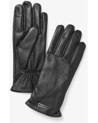 MICHAEL Michael Kors - Mk Leather Gloves - Lyst