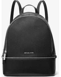 Michael Kors - Rhea Medium Pebbled Leather Backpack - Lyst