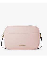 Michael Kors - Jet Set Large Pebbled Leather Camera Crossbody Bag - Lyst