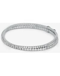 Michael Kors - Mk Precious Metal-Plated Brass Double Wrap Tennis Bracelet - Lyst