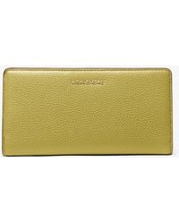 MICHAEL Michael Kors - Mk Bryant Large Pebbled Leather Snap-Front Wallet - Lyst
