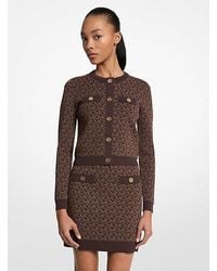 Michael Kors - Logo Jacquard Cropped Jacket - Lyst