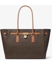 MICHAEL Michael Kors - Mk Hamilton Moderne Large Signature Logo Tote Bag - Lyst