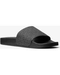 Michael Kors - Mk Jake Logo Slide Sandal - Lyst